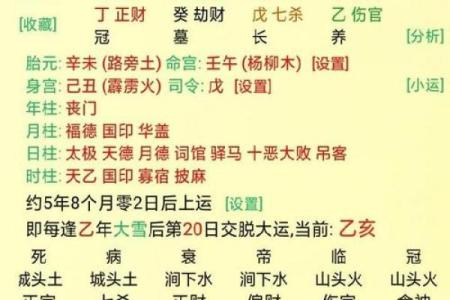 八字实例详解：深入解析命理中的常见格局与运势走势