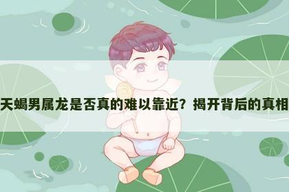 天蝎男属龙是否真的难以靠近？揭开背后的真相