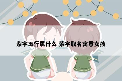 紫字五行属什么 紫字取名寓意女孩