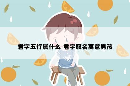 君字五行属什么 君字取名寓意男孩